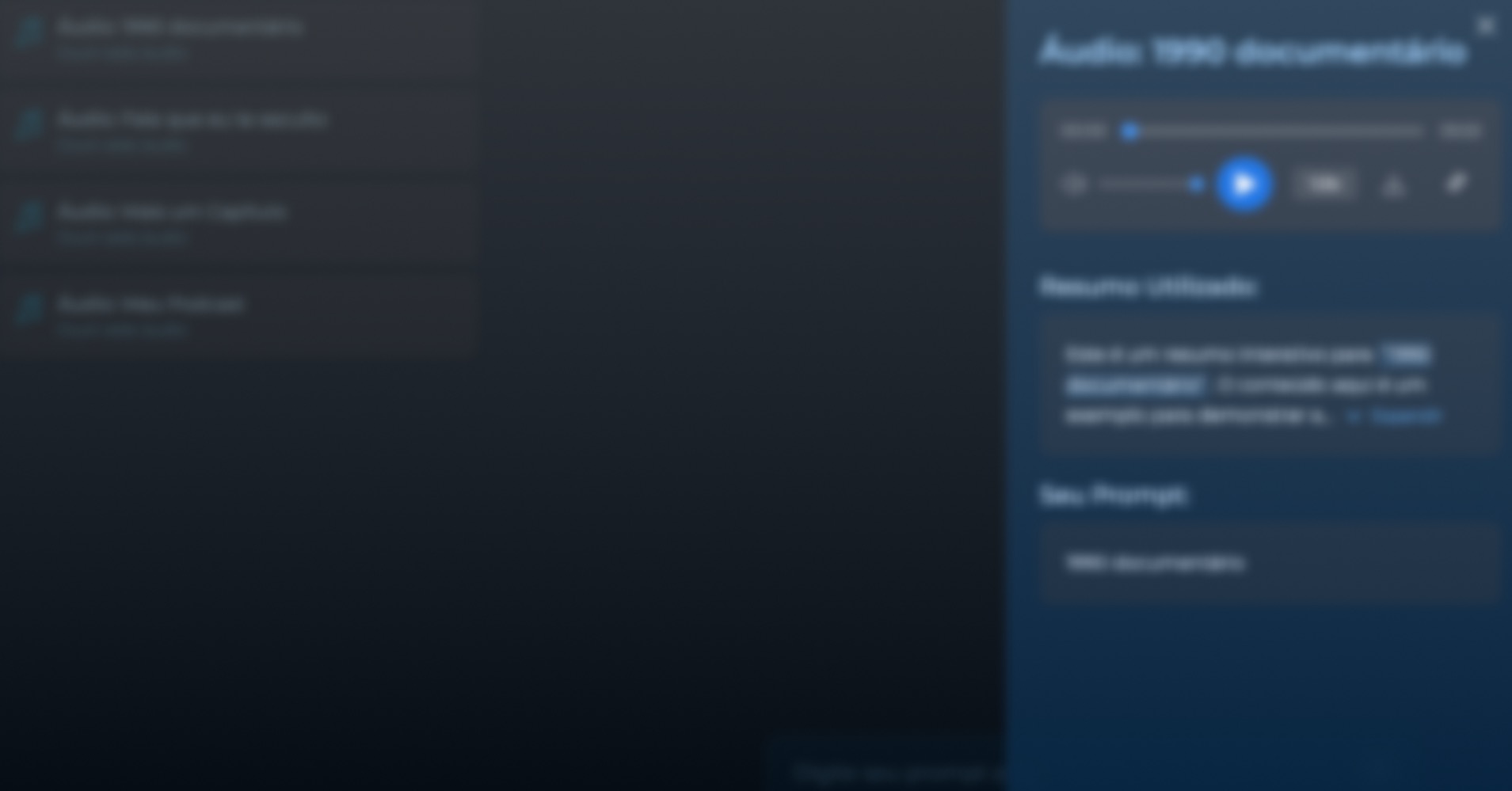 Interface do Tonevox - Plataforma de conversão de texto para áudio com IA
